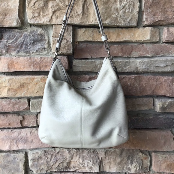 COACH Penelope Gray Pebble Leather Hobo Bag F19045 - Picture 3 of 8